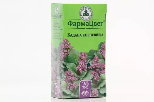 Бадана корневища ФармаЦвет, 1,5 г, 20 шт, сырье растительное-порошок