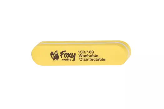 Баф FOXY EXPERT овальный короткий 100/180 желтый