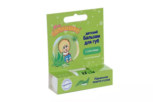 Бальзам д/губ Мое Солнышко дет экстракт алоэ, 2,8 г