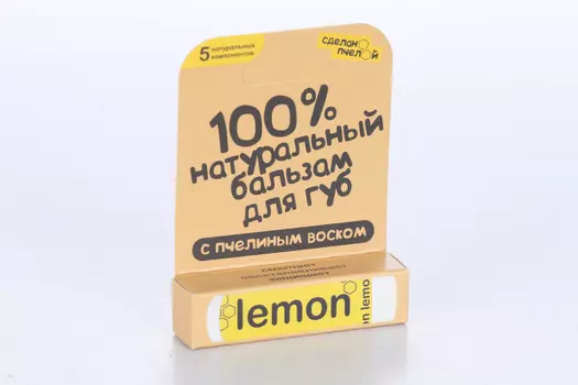 Бальзам д/губ Сделанопчелой с пчелиным воском Lemon, 4,25 г