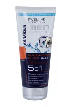 Бальзам EVELINE men extreme sensitive п/бритья Q10+R 5 в 1, 200 мл