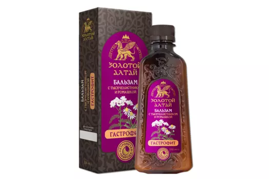Бальзам Золотой Алтай б/алког Гастрофит тысячелистник/ромашка, 250 мл