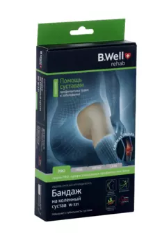 Бандаж B Well на коленный сустав PRO W-331 р S, беж