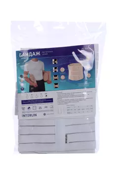 Бандаж ИНТЕРЛИН ML BAS-1 при пупочных грыжах белый р XXL