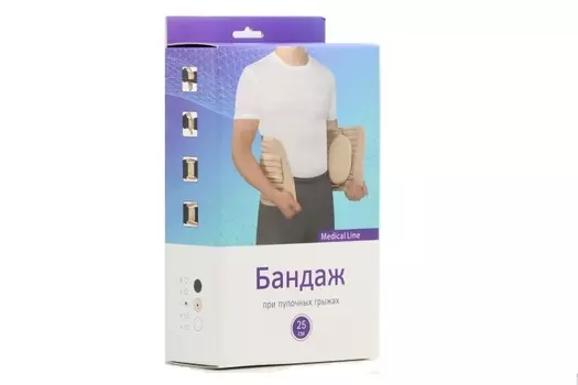 Бандаж ИНТЕРЛИН ML BAS-1 при пупочных грыжах бежевый р L