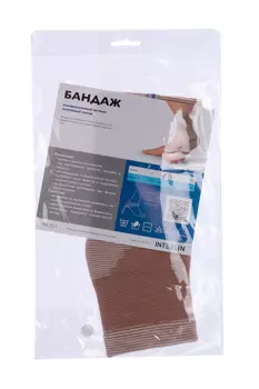 Бандаж ИНТЕРЛИН РК F01 компресс на голеностопный сустав р M, бежевый