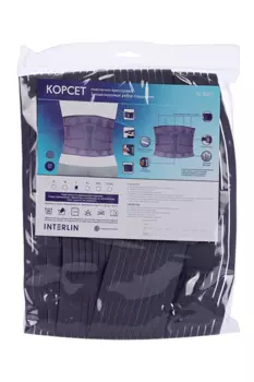 Бандаж ИНТЕРЛИН SL B061 с 5-ю ребрами жесткости на термоусадке синий р L