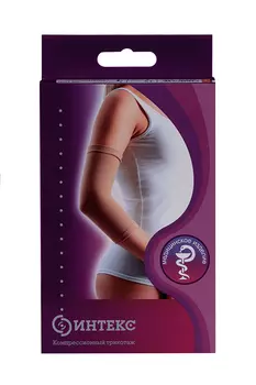 Бандаж Интекс д/локтевого суст Налокотник класс компр 2 бежевый XL