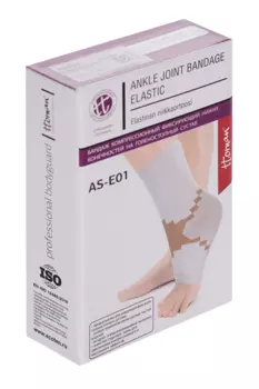 Бандаж Экотен на голеностопный сустав эластичный AS-E01 бежевый р L