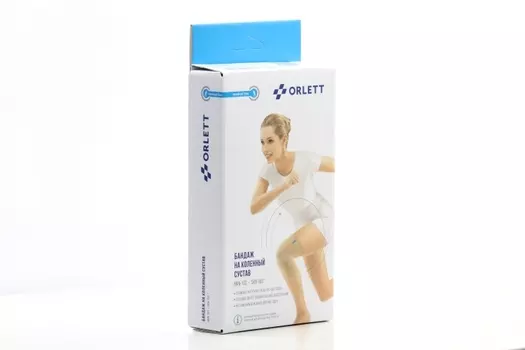 Бандаж Orlett на колен сустав МKN-103 эласт с метал ребрами M