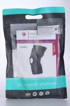 Бандаж Ttoman KS-052 на колен сустав неразъем силик кольцо 4 ребра жестк M, черный