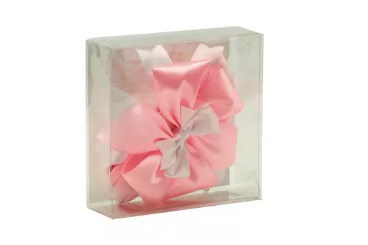 Бант Моей крохе с лентой атласной д/конверта на выписку из роддома розовый 2 м