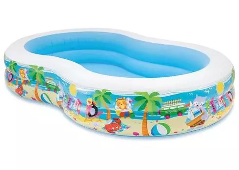 Бассейн надувной Морской берег 262 х 160 х 46 см от 3 лет 56490NP INTEX