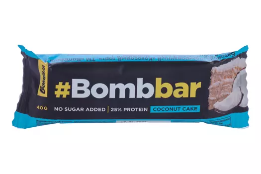 Батончик БомбБар Glazed Bar протеиновый глазированный кокосовый торт, 40 г