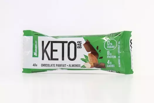 Батончик БомбБар Кето шоколадный парфе/миндаль, 40 г