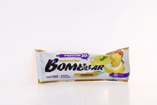 Батончик БомбБар Нейчарал Бар протеиновый пудинг манго/банан, 60 г