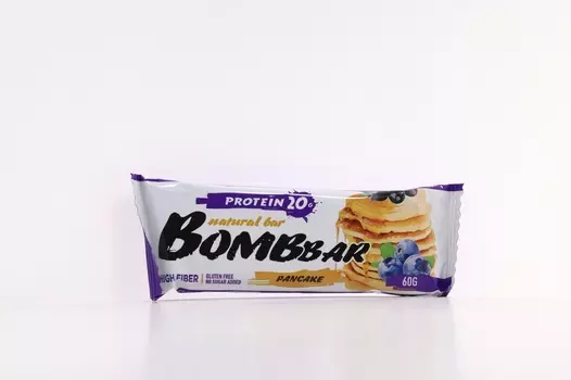 Батончик БомбБар Нейчарал Бар протеиновый смородиново-чернич панкейк, 60 г