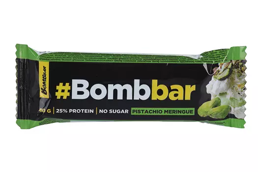 Батончик БомбБар протеиновый в шоколаде фисташковая меренга, 40 г
