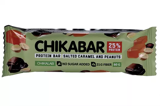 Батончик Чикалаб Чикабар глазиров арахис, 60 г