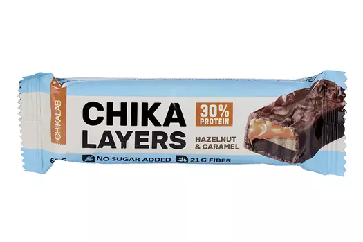 Батончик Chikalab глазир Лесной орех с карамелью, 60 г