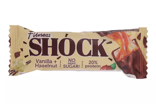 Батончик FitnesSHOCK глазированный Хрустящий фундук, 50 г