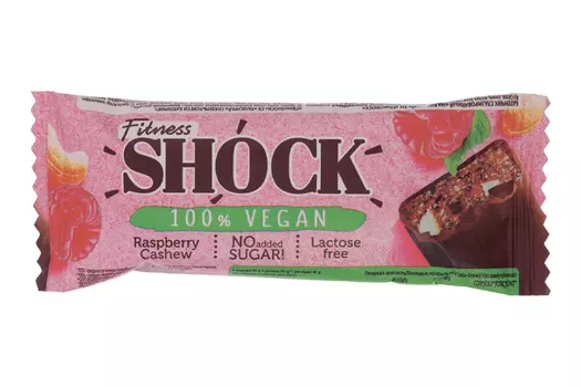 Батончик FitnesSHOCK глазированный Малиновый, 45 г