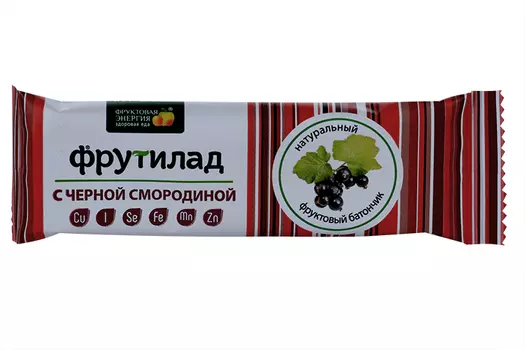 Батончик Фрутилад Фруктовая энергия черная смородина, 30 г