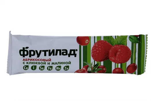 Батончик Фрутилад Фруктовая энергия клюква/малина, 30 г