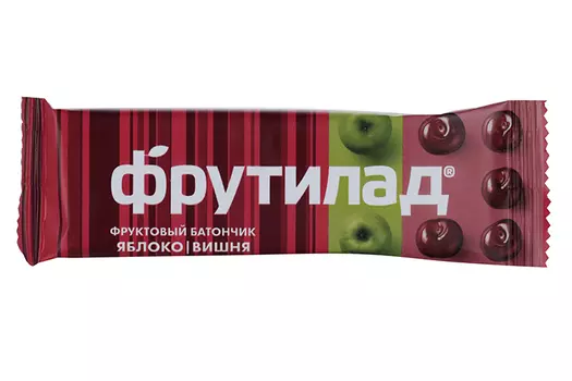 Батончик Фрутилад фруктовый яблочный с вишней, 30 г
