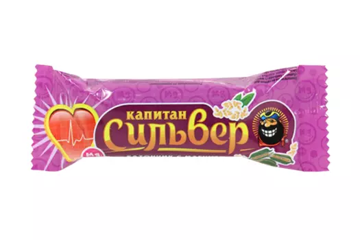 Батончик Капитан Сильвер в шок глазури с магнием, 50 г