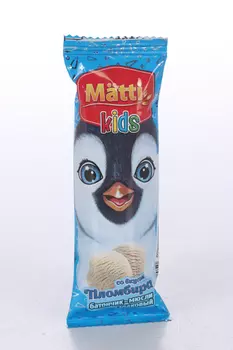 Батончик-мюсли Matti Kids со вкусом Пломбира злаковый, 24 г, 24 шт, шоу-бокс
