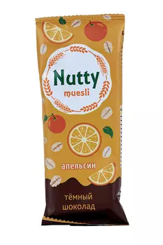 Батончик мюсли Натти апельсин темная глазурь, 50 г