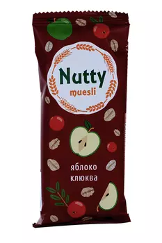 Батончик мюсли Натти яблоко/клюква, 50 г
