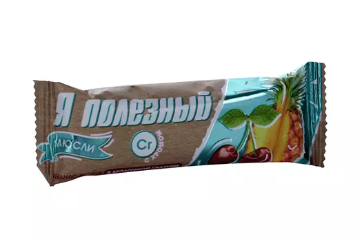Батончик мюсли Я полезный ананас/вишня с хромом, 25 г