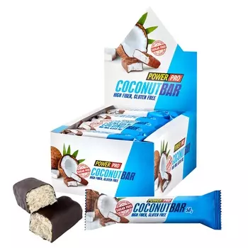 Батончик Power Pro Coconut Bar в молочном шоколаде б/сахара, 50 г, 20 шт