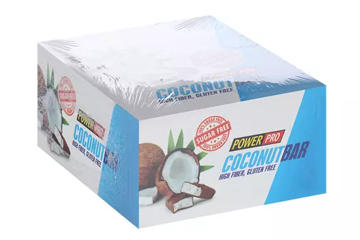 Батончик POWER PRO кокосовый без сахара, 20 шт