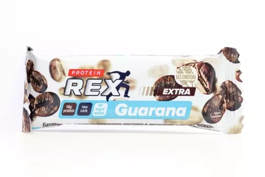 Батончик ProteinRex EXTRA с высоким содержанием протеина/экстрактом гуараны вкус мокко 40 г