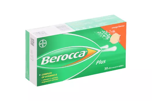 Берокка Плюс, 30 шт, таблетки шипучие со вкусом апельсина