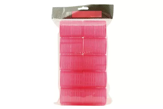 Бигуди-липучки DEWAL BEAUTY розовые d 44x63 мм