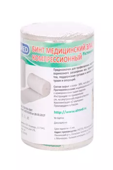 Бинт Альмед мед эласт компресс средн растяжимости 3м х 100мм