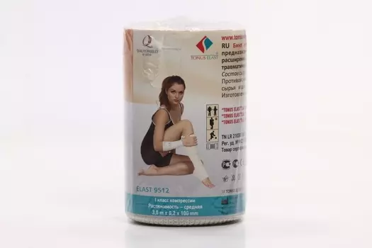 Бинт эластич ленточный компрессионный средней растяжимости 3,0х0,10м