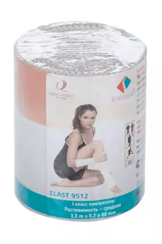Бинт эластич ленточный компрессионный средней растяжимости 3,5х0,08м