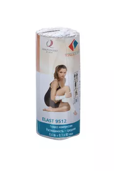 Бинт эластич Тонус клипсы 80х0.6 м, (9512)