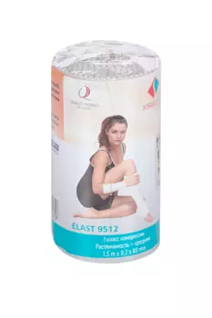 Бинт эластич Тонус клипсы средн растяжим 80мм х1.5 м, (9512)