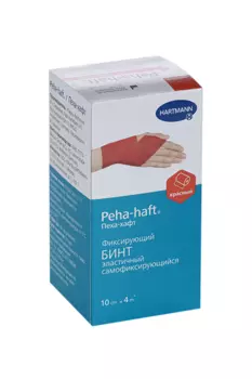 Бинт HARTMANN самофиксирующийся PEHA-HAFT 4 м х 10 см красный