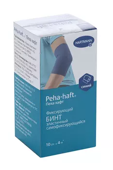 Бинт HARTMANN самофиксирующийся PEHA-HAFT 4 м х 10 см синий