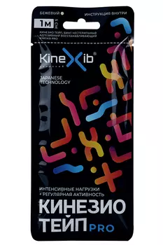 Бинт Кинезио тейп Кинексиб Про н/стер адгезивн восстанавл 5см x 1м, бежев