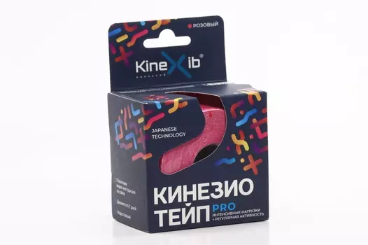 Бинт Кинезио тейп Кинексиб Про н/стер адгезивн восстанавл 5 см х 5 м, розов