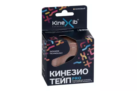 Бинт Кинезио тейп Кинексиб Про н/стер адгезивн восстанавл 5 см х 5 м, бежев
