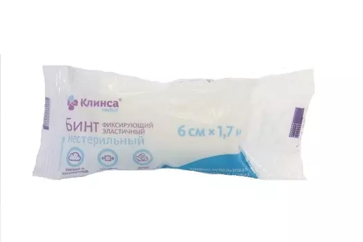 Бинт Клинса эласт н/стер 6х170 см